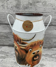Load image into Gallery viewer, Highland cow churn - funny faces