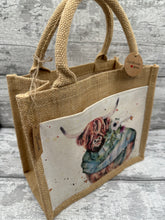 Load image into Gallery viewer, Highland cow bag - green tartan