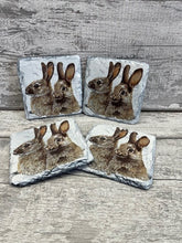 Load image into Gallery viewer, Hare slate coasters