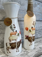 Load image into Gallery viewer, Farm animal vase and light up bottle set