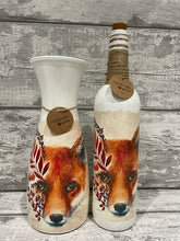 Load image into Gallery viewer, Fox face vase and light up bottle gift set
