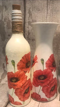 Load image into Gallery viewer, Poppy vase & light up bottle set