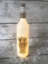 Load image into Gallery viewer, Highland Cow Spring Time LED Light Up Bottle
