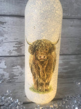 Load image into Gallery viewer, Highland Cow Spring Time LED Light Up Bottle