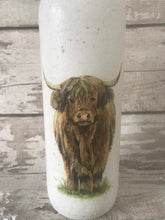 Load image into Gallery viewer, Highland Cow Spring Time LED Light Up Bottle