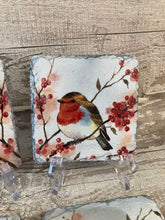 Load image into Gallery viewer, Robin in tree coaster’s x 4.
