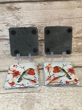 Load image into Gallery viewer, Robin in tree coaster’s x 4.