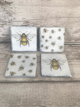 Load image into Gallery viewer, Bee coasters x 4