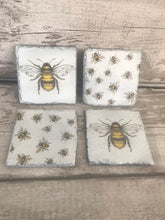 Load image into Gallery viewer, Bee coasters x 4