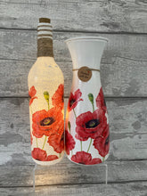 Load image into Gallery viewer, Poppy vase & light up bottle set