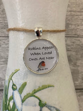 Load image into Gallery viewer, Robin vase, with charm