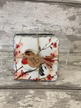 Load image into Gallery viewer, Robin in tree coaster’s x 4.