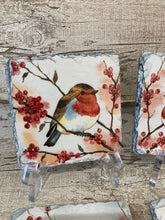 Load image into Gallery viewer, Robin in tree coaster’s x 4.