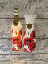 Load image into Gallery viewer, Poppy large vase & light up bottle set