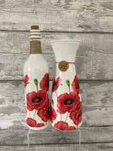 Load image into Gallery viewer, Poppy vase & light up bottle set