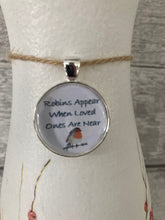 Load image into Gallery viewer, Robin in tree vase, with charm