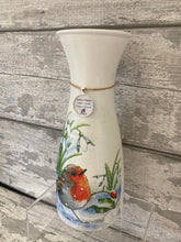 Load image into Gallery viewer, Robin vase, with charm