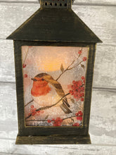 Load image into Gallery viewer, Robin in tree lantern