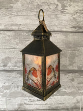 Load image into Gallery viewer, Robin in tree lantern