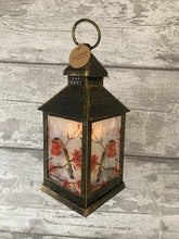 Load image into Gallery viewer, Robin in tree lantern