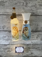 Load image into Gallery viewer, Owl in a tree vase and light up bottle set