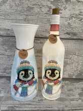 Load image into Gallery viewer, Penguin vase and light up bottle set