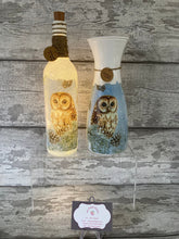 Load image into Gallery viewer, Owl in a tree vase and light up bottle set