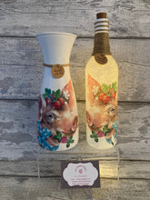 Load image into Gallery viewer, Pig light up bottle and matching vase