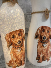 Load image into Gallery viewer, Brown dachshund vase & light up bottle