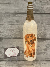 Load image into Gallery viewer, Brown dachshund vase & light up bottle
