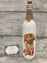 Load image into Gallery viewer, Brown dachshund vase & light up bottle