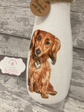 Load image into Gallery viewer, Brown dachshund vase & light up bottle