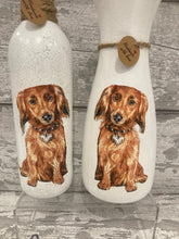 Load image into Gallery viewer, Brown dachshund vase & light up bottle