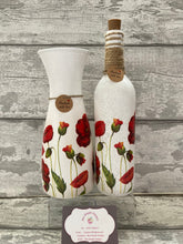 Load image into Gallery viewer, Poppy field vase & light up bottle set