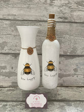 Load image into Gallery viewer, Bee happy vase & light up bottle