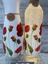 Load image into Gallery viewer, Poppy field vase & light up bottle set