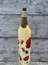 Load image into Gallery viewer, Poppy field vase & light up bottle set