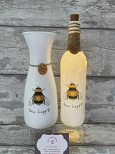Load image into Gallery viewer, Bee happy vase & light up bottle