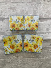 Load image into Gallery viewer, Daffodil coasters x 4
