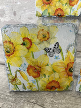 Load image into Gallery viewer, Daffodil coasters x 4