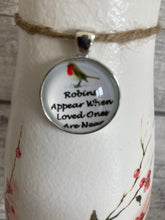 Load image into Gallery viewer, Robin in tree vase, with charm