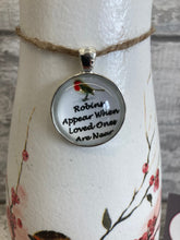 Load image into Gallery viewer, Robin in tree vase, with charm