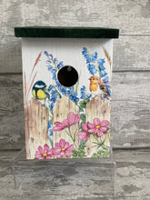 Load image into Gallery viewer, Robin on a fence bird box