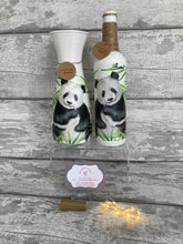 Load image into Gallery viewer, Panda vase and light up bottle set