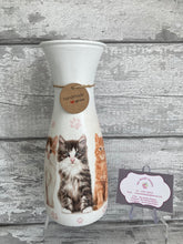 Load image into Gallery viewer, Kitten Vase & Light Up Bottle gift set