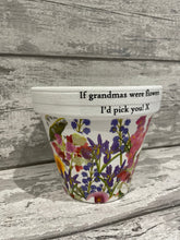 Load image into Gallery viewer, Grandma plant pot - Flowers