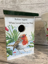 Load image into Gallery viewer, White robin bird box - Robins Appear