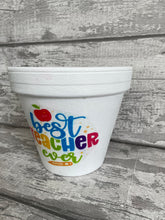 Load image into Gallery viewer, Personalised Teacher gift flowers plant pot