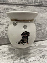Load image into Gallery viewer, Black dachshund / sausage dog wax burner