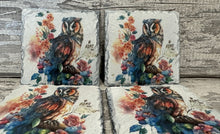 Load image into Gallery viewer, Owl slate coasters
